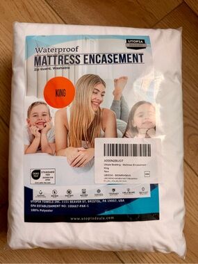 Utopia Bedding Waterproof Mattress Cover / Encasement - White (King)
